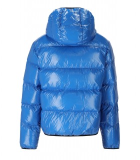 DSQUARED2 PUFF LIGHT BLUE HOODED PUFFER