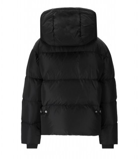 PIUMINO CON CAPPUCCIO PUFF NERO LOGO DSQUARED2