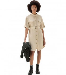 WOOLRICH UTILITY BEIGE SHIRT DRESS