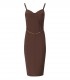 ELISABETTA FRANCHI BROWN BUSTIER SHEATH DRESS