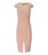 ELISABETTA FRANCHI ROZE SCHEDE JURK MET BEDELS
