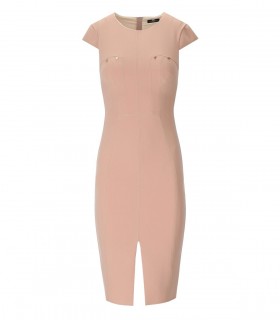 VESTIDO TUBO ROSA ELISABETTA FRANCHI CON CHARMS