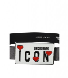 DSQUARED2 ICON HEART PIXEL BLACK BELT