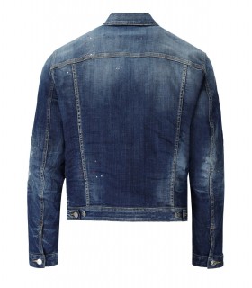 CHAQUETA EN DENIM DAN JEAN AZUL DSQUARED2