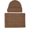 DSQUARED2 WARMY CAMEL BEANIE+SJAAL SET