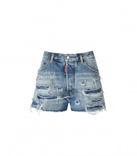 DSQUARED2 BAGGY LIGHT BLUE SHORTS