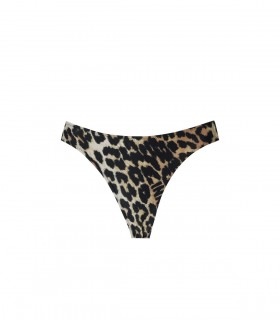 GANNI CUT-OUT BADESLIP MIT LEOPARD-PRINT