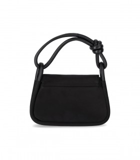 BOLSO DE MANO KNOT FLAP OVER NEGRO GANNI