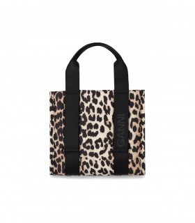 GANNI TECH HANDTASCHE MIT TIERENPRINT