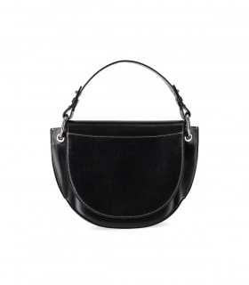 GANNI BANNER SADDLE ZWART CROSSBODY TAS
