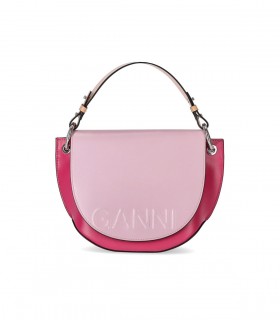 BOLSO BANDOLERA COLORBLOCK BANNER SADDLE ROSA GANNI