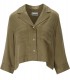 CAMISA CROP SATIN VERDE GANNI