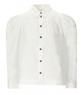 CHEMISE EN POPELINE BLANCHE GANNI