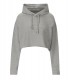 SWEAT-SHIRT CROP À CAPUCHE ISOLI GRIS CHINÉ GANNI