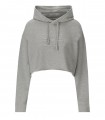 GANNI ISOLI MÉLANGE GREY CROPPED HOODIE