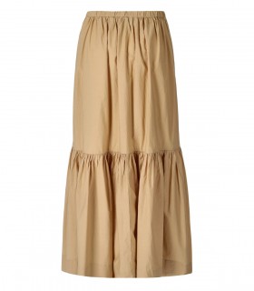 GANNI BEIGE ROK MET VOLANTS