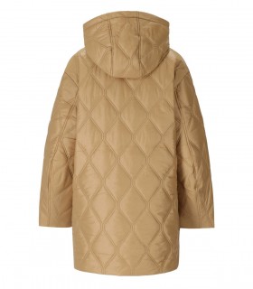 GANNI BEIGE GEWATTEERDE JAS