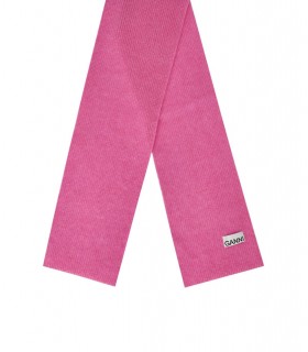 GANNI PINK WOOL SCARF