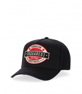 GORRA DE BASEBALL D2 PATCH NEGRO ROJO DSQUARED2