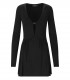 VESTIDO ICON METAL CUT OUT NEGRO DSQUARED2