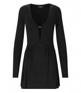 DSQUARED2 ICON METAL CUT OUT ZWART JURK