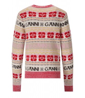 GANNI GRAPHIC MEHRFARBIGER CARDIGAN