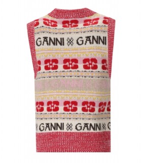 GANNI GRAPHIC MEHRFARBIGE WESTE