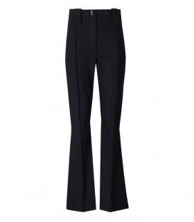 GANNI BLAUE NADELSTREIFEN FLARE HOSE