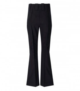 GANNI BLAUE NADELSTREIFEN FLARE HOSE