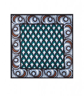 MAX MARA WEEKEND ONESTO TEAL FOULARD SCARF
