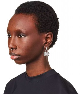 MARC JACOBS THE TOTE BAG SILVER EARRINGS