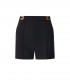 ELISABETTA FRANCHI BLACK SHORTS WITH LOGO