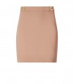 ELISABETTA FRANCHI NUDE SKIRT WITH LOGO