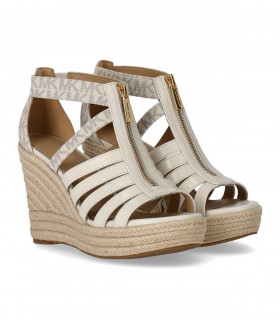 MICHAEL KORS BRADLEY VANILLA WEDGE SANDAL