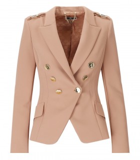 CHAQUETA DE DOBLE BOTONADURA CON LOGO NUDE ELISABETTA FRANCHI