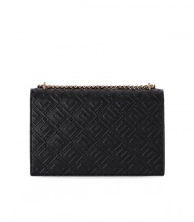 ELISABETTA FRANCHI BLACK MONOGRAM CROSSBODY BAG