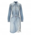 VESTIDO CAMISERO EN DENIM RAW CUT DSQUARED2