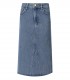 GANNI LIGHT BLUE DENIM MIDI SKIRT