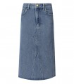 GANNI HELLBLUER DENIM MIDI ROCK