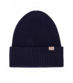 WOOLRICH BLUE RIBBED BEANIE