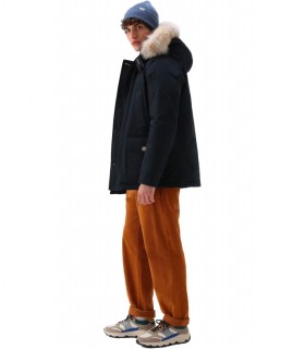 WOOLRICH ARCTIC DETACHABLE FUR BLEU PARKA