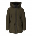 WOOLRICH SOFT SHELL MILITARY GREEN PARKA