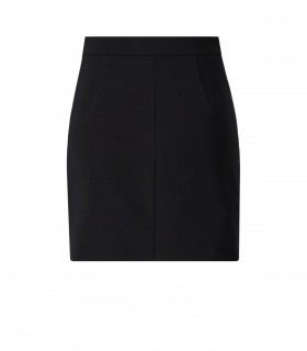 ELISABETTA FRANCHI BLACK SKIRT WITH LOGO