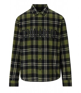CHEMISE REGULAR SHIRT TARTAN VERTE DSQUARED2