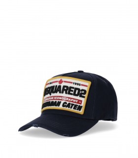 GORRA DE BASEBALL CON PARCHE AZUL MARINO DSQUARED2