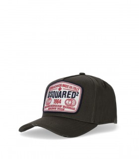 DSQUARED2 MILITÄRGRÜNE BASEBALLMÜTZE MIT PATCH