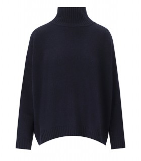 MAX MARA WEEKEND BENITO MARINEBLAUER PULLOVER MIT HOHEM KRAGEN