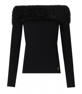 MAGLIONE CON SPALLE SCOPERTE NERO BLUGIRL