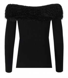 MAGLIONE CON SPALLE SCOPERTE NERO BLUGIRL