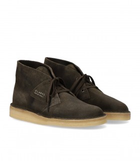CLARKS DESERT COAL OLIVE GREEN ANKLE BOOT